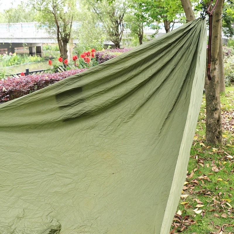 Outdoor Camping Travel Olive Green Ultralight Portable Sleeping Bed Parachute Nylon Hammock