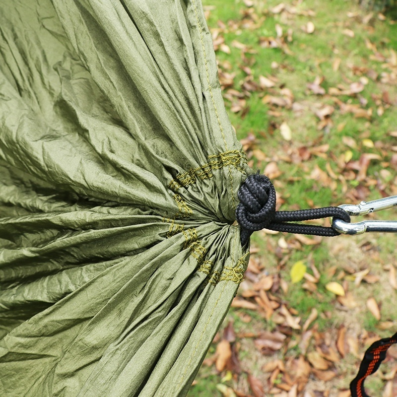 Outdoor Camping Travel Olive Green Ultralight Portable Sleeping Bed Parachute Nylon Hammock