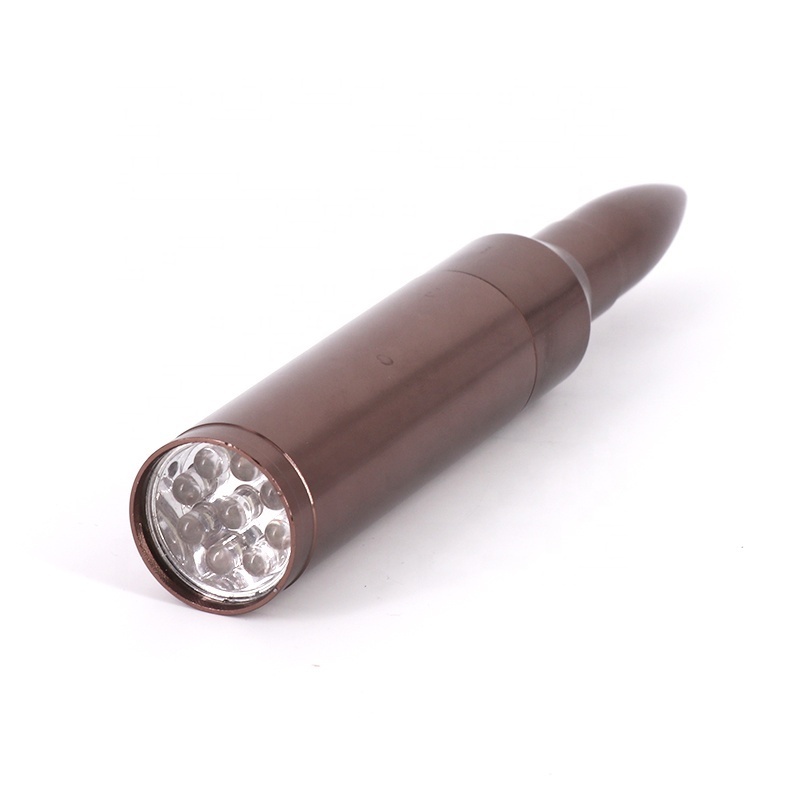 Fashing Mini Pocket Handheld Bullet 9 LED Aluminium Flashlight