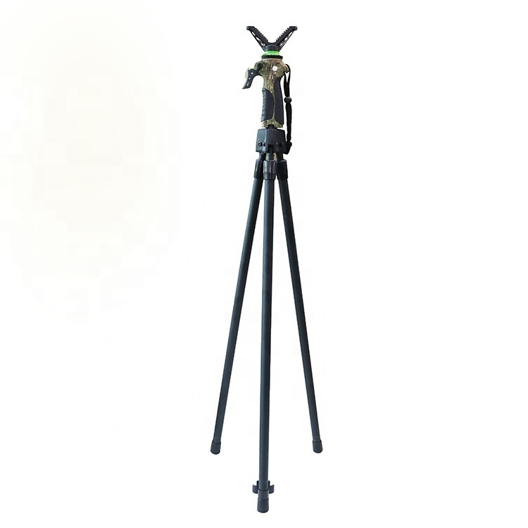 Hunting Shooting Accessories Telescopic Shooting Stick  V Shaped Rotating Yoke Tripod Hunting Stick