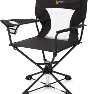 360 Degree Swivel Hunting Chair Supports up to 450lbs, Carrying Case, Steel Frame, Fishing, High-Grade 600D Canvas