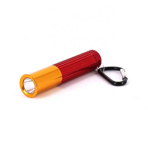 Tactical Outdoor Lightweight Mini Keychain Battery Power Bullet LED Torch Flashlight