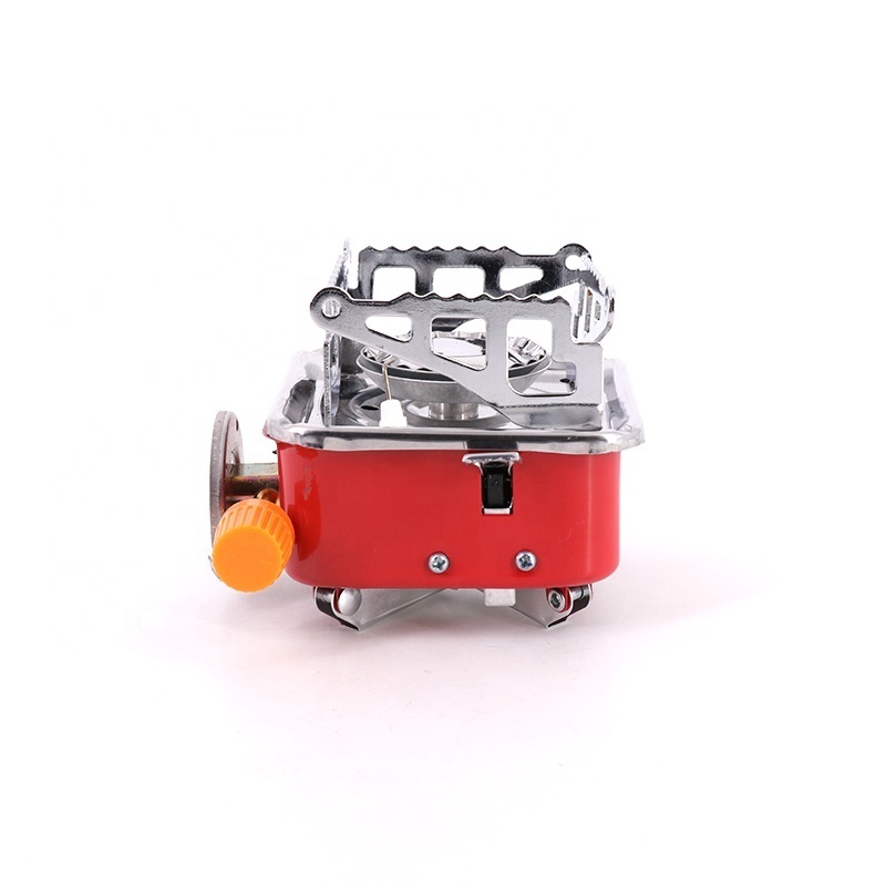 Ultralight Camping Stove Portable Mini Outdoor Folding Metal Camping Gas Stove Windproof Furnace Burner