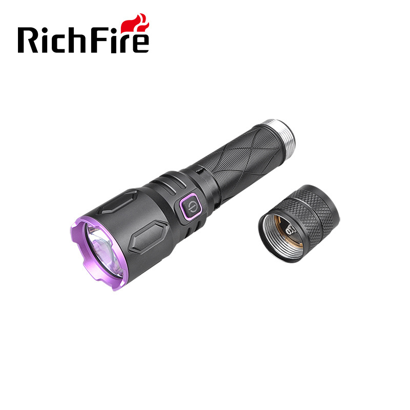 RichFire USB Rechargeable Handheld 2000LM LED Tactical Flashlight with Side Switch Light for Camping Home Emergency