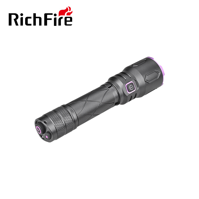 RichFire USB Rechargeable Handheld 2000LM LED Tactical Flashlight with Side Switch Light for Camping Home Emergency