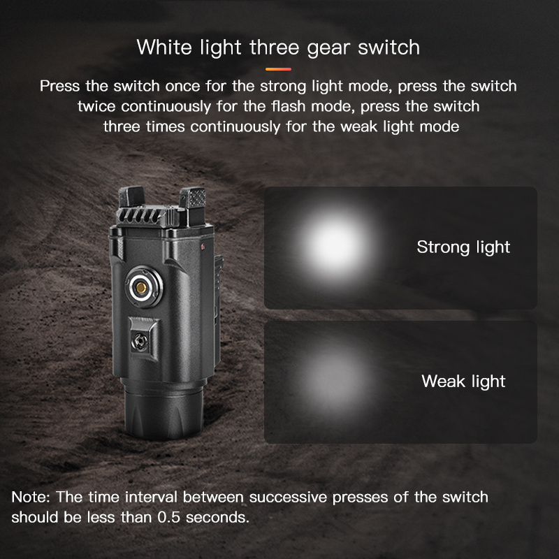 New 1500Lumens Tactical LED Flashlight Green Laser Mini Light lanterna Tactical Light Flashlight with Magnetic charging