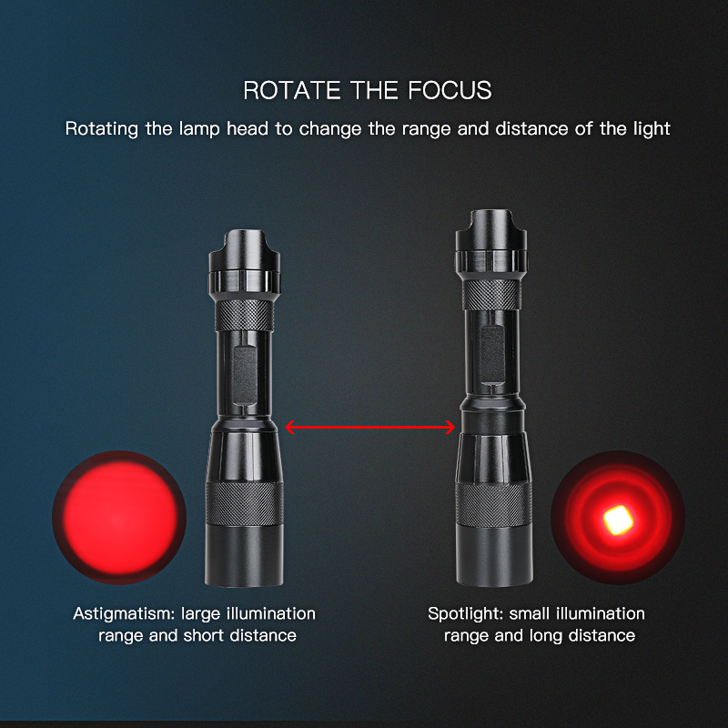 Dropshipping dimmable rechargeable infared ir illuminator 850nm flashlight