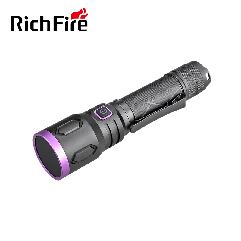 Long Version 365nm 5W High Powerful Ultra Violet UV LED Flashlight for Night Hunting UV Curing 21700 Battery