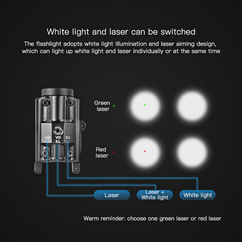 Promotion Magnetic charging 1000 lumens led laser light green laser light combo 5w tactical flashlight