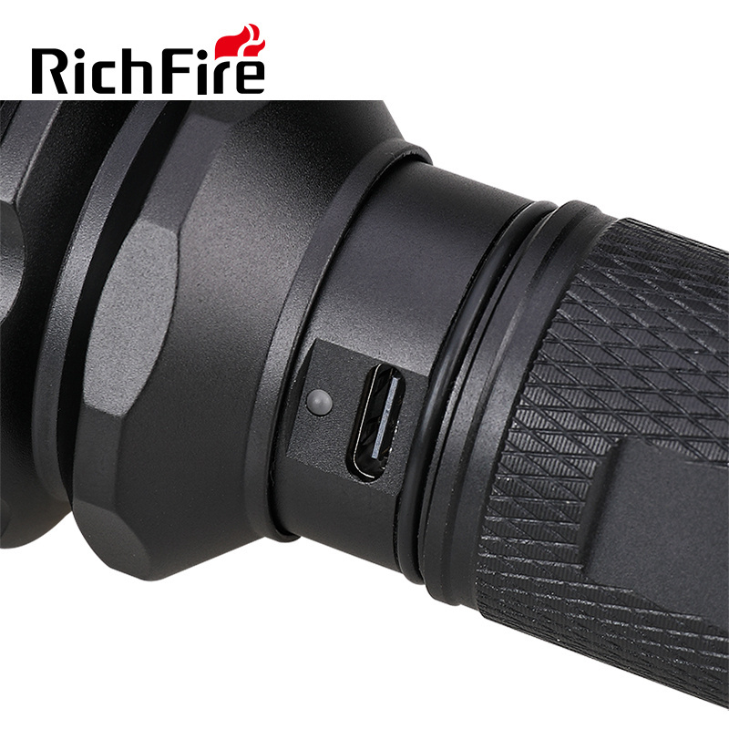 RichFire High power rechargeable 1km long distance torch led flashlight tactical flashlight