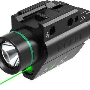 Hot selling 300lm Quick mount flashlight white and green light laser combo