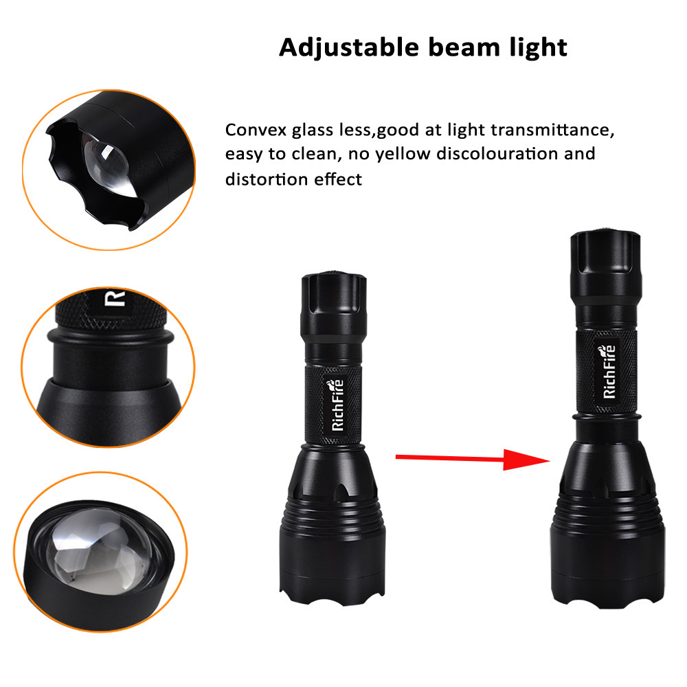 High Power Bank Camping Torch Light 18650 Rechargeable Zoom Aluminum Alloy LED Flashlight