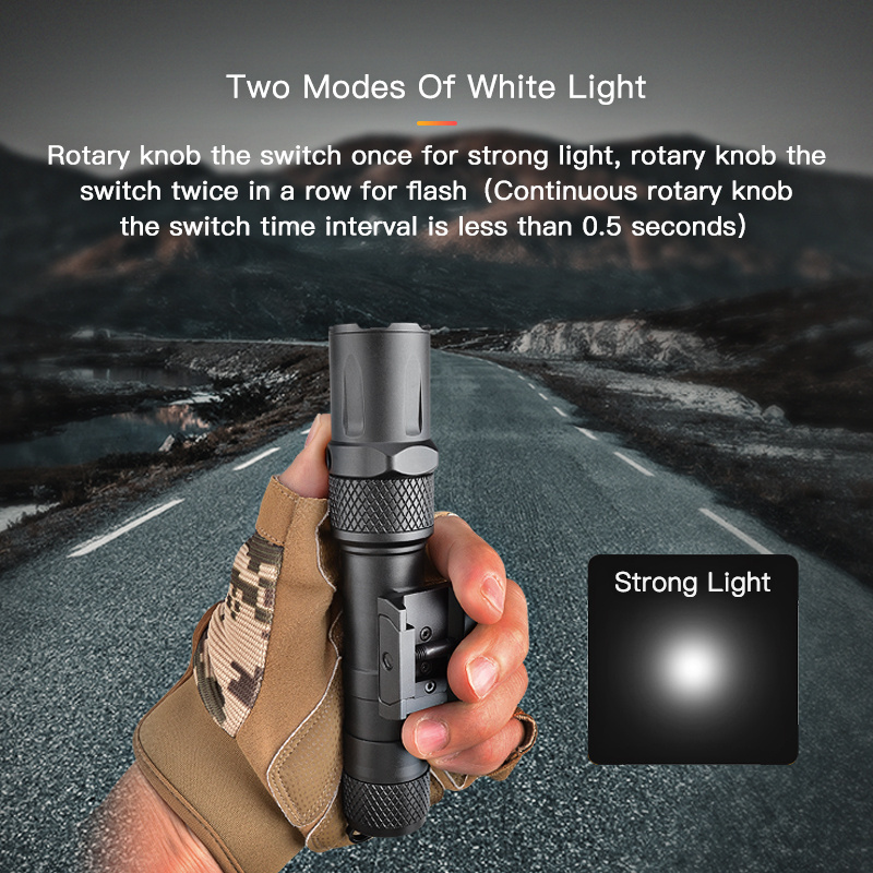 RichFire 21700 rechargeable USB DC charge tactical laser combo flashlight