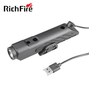 RichFire  New 1700LM Green laser light laser tactical flashlight white light combo IP66 waterproof outdoor light