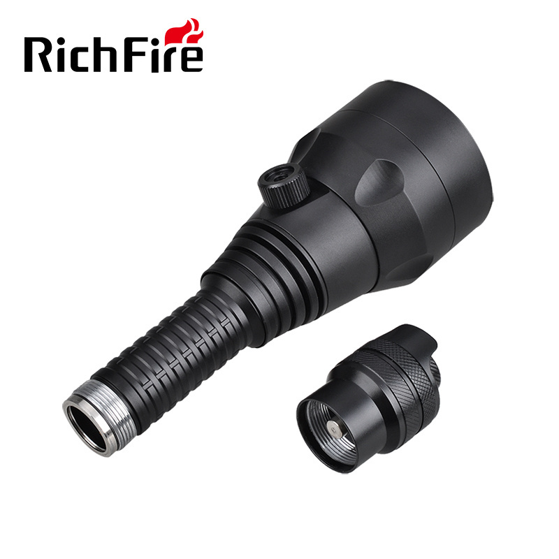 RichFire 3-LED-in-1 Trident Tactic Hog Night Torch Coon Zoomable Light Led Flashlight