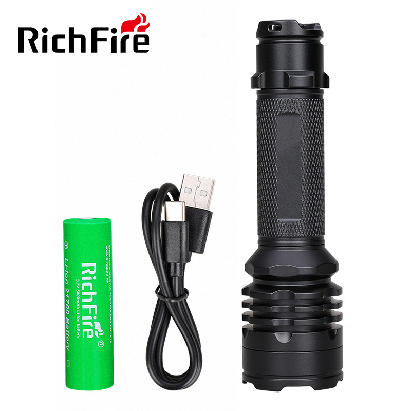 RichFire High power rechargeable 1km long distance torch led flashlight tactical flashlight