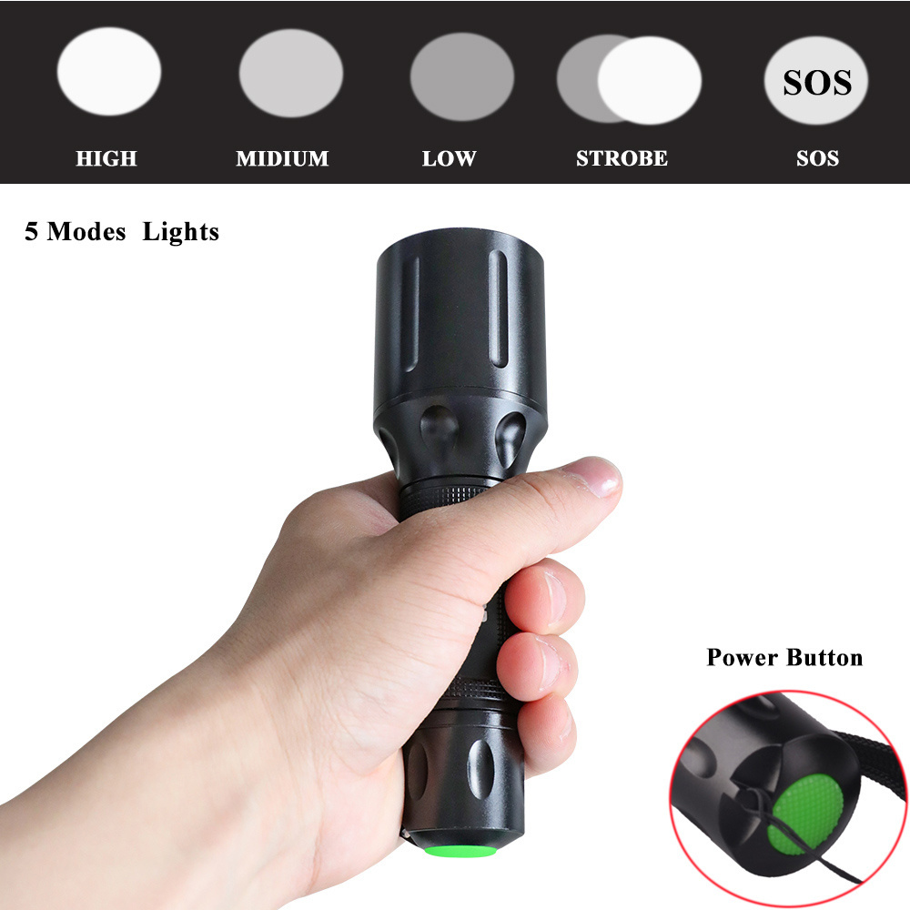 1000 Lumens 5Modes 18650 Battery Tactical Led Torch Light Rechargeable AAA Led Flashlight Linterna