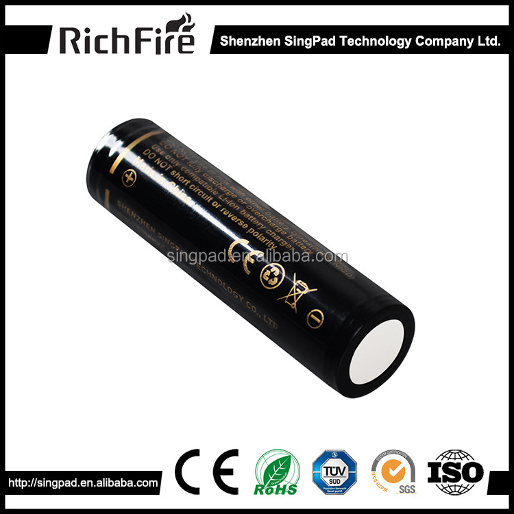 RichFire hot sale 3200mAh power rechargeable 18650 battery for flashlight