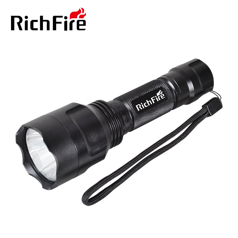 Aluminum 1000 Lumen 10W Rechargeable flashlight for outdoor red light C8 Flashlight