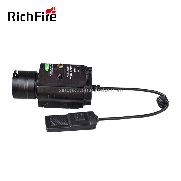 RichFire Aluminum alloy tactical Green Laser led  flashlight combo