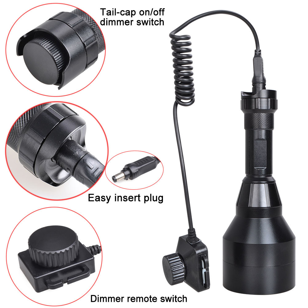 Powerful zoom dimmer led infrared 850 laser ir vcsel 940nm flashlight