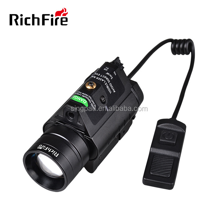 RichFire Aluminum alloy tactical Green Laser led  flashlight combo