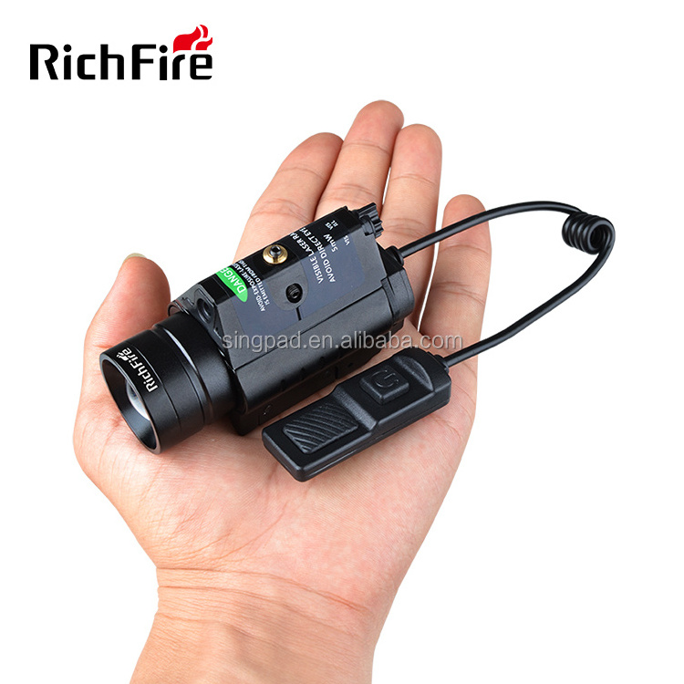 RichFire Aluminum alloy tactical Green Laser led  flashlight combo