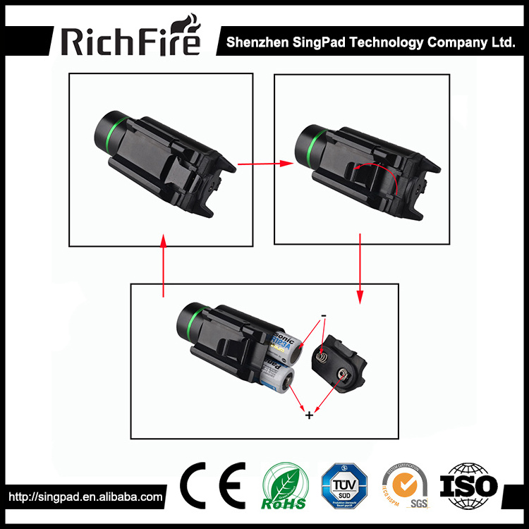 RichFire led led torch tactical red flashlight green red laser combo