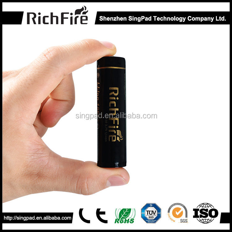 RichFire hot sale 3200mAh power rechargeable 18650 battery for flashlight