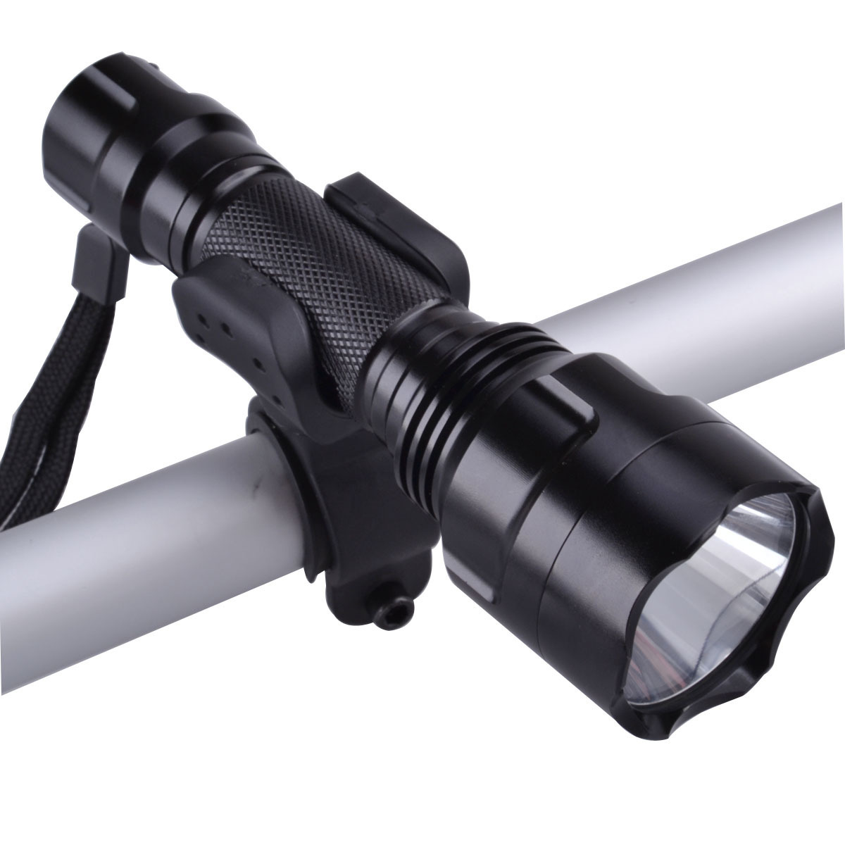 LED Flashlight 8000LM Tactical Flashlight Aluminum FlashLight Torch Lamp+18650+Charger+Mount