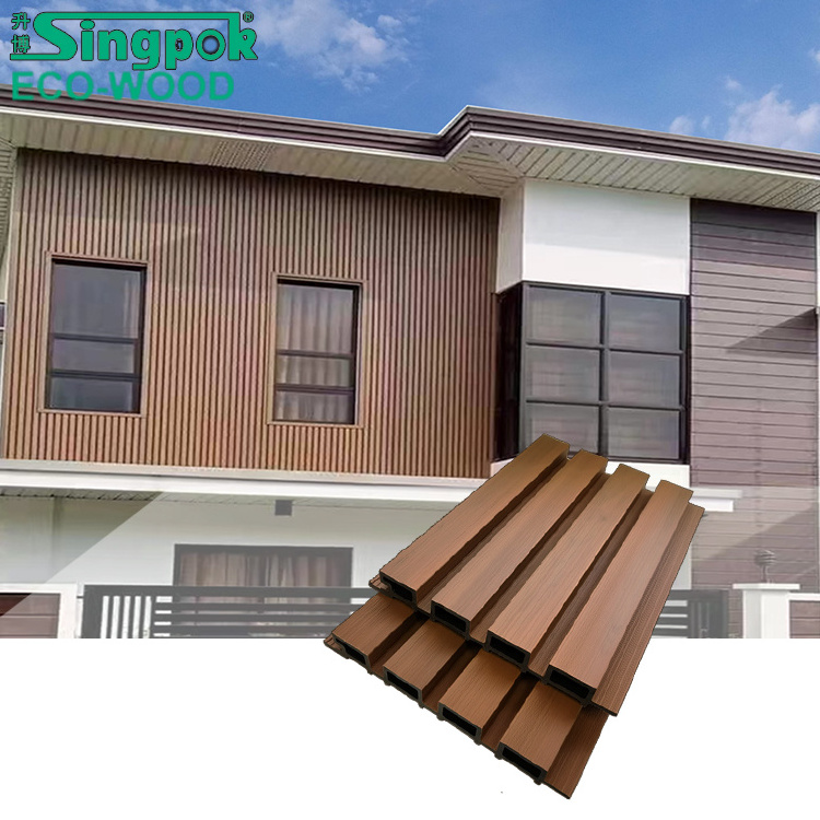 Co-extrusion Wall Siding waterproof Composite Cladding WPC Wall Panel Exterior Wall Decorative WPC Panel Outdoor Louver