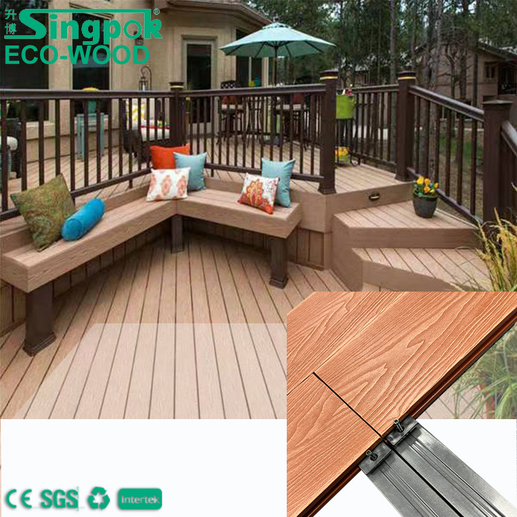 Singpok New design Composite Decking Teak Deck Cumaru Wpc Terrasse