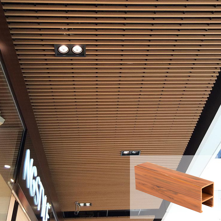 Wpc 40*55mm Ceiling In Flexible Design Waterproof Wood Plastic Board