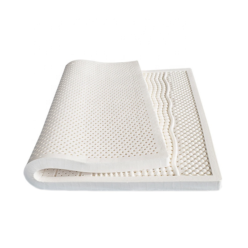 Quiet Hypoallergenic Breathable Thickened 100 Latex Foam Bed Mattress Topper with Bamboo Cover