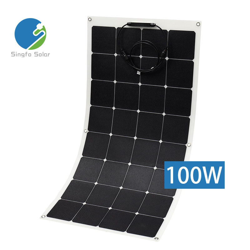 Singfo Solar Semi Flexible Solar Panels 50W 100W 150W 200W 300W 400W Portable Mono PV Panels