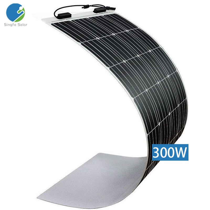 Singfo Solar 410W Mono Outdoor Portable Universal Flexible Solar Panel 30V for Roof Ground House Balcony