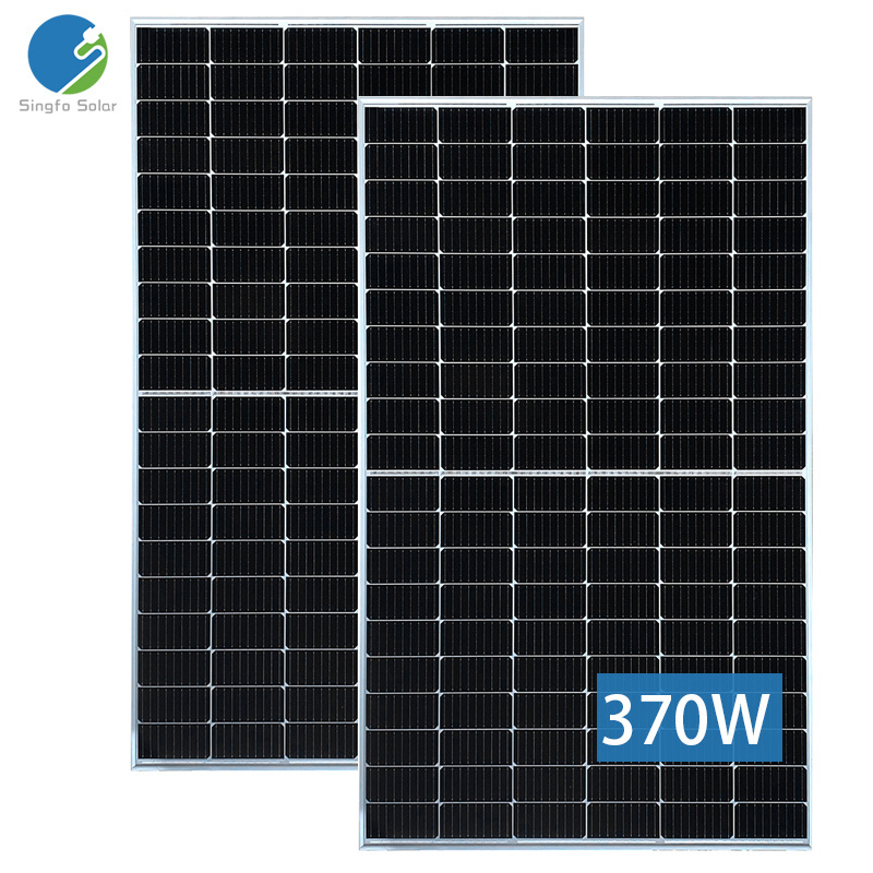 Monocrystalline Solar Panel Product Decorative Solar Panels 370W all black sun power product system photovoltaic