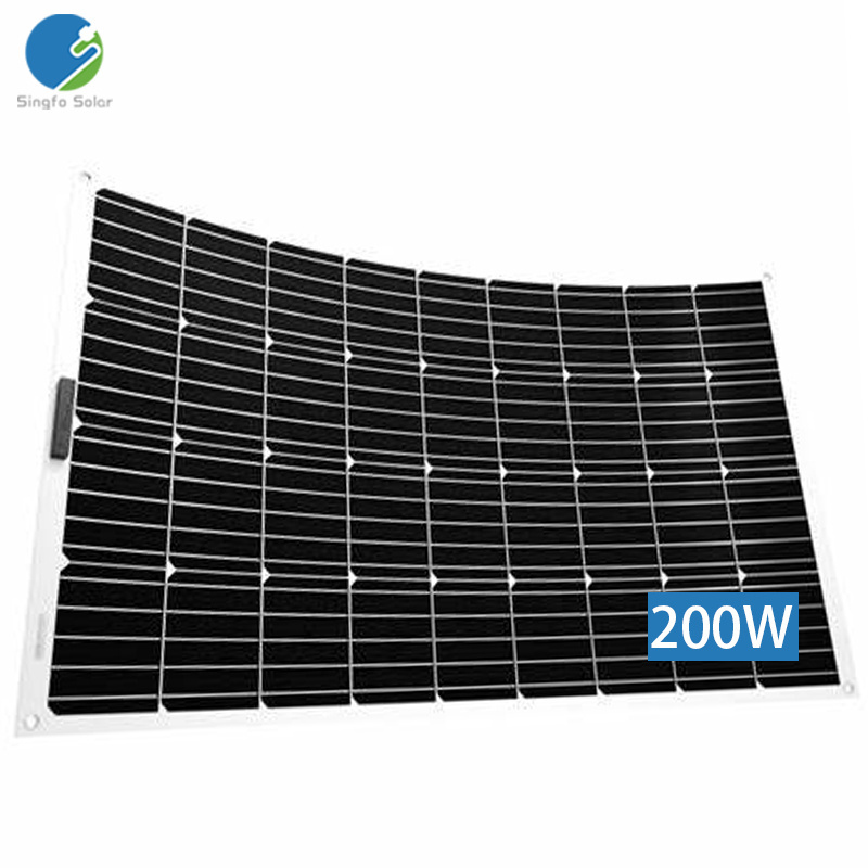 Singfo Solar Module 200 Watt PV Modules High Bend Solar Flexible Panels Solar Panel Flexible Solar Cell