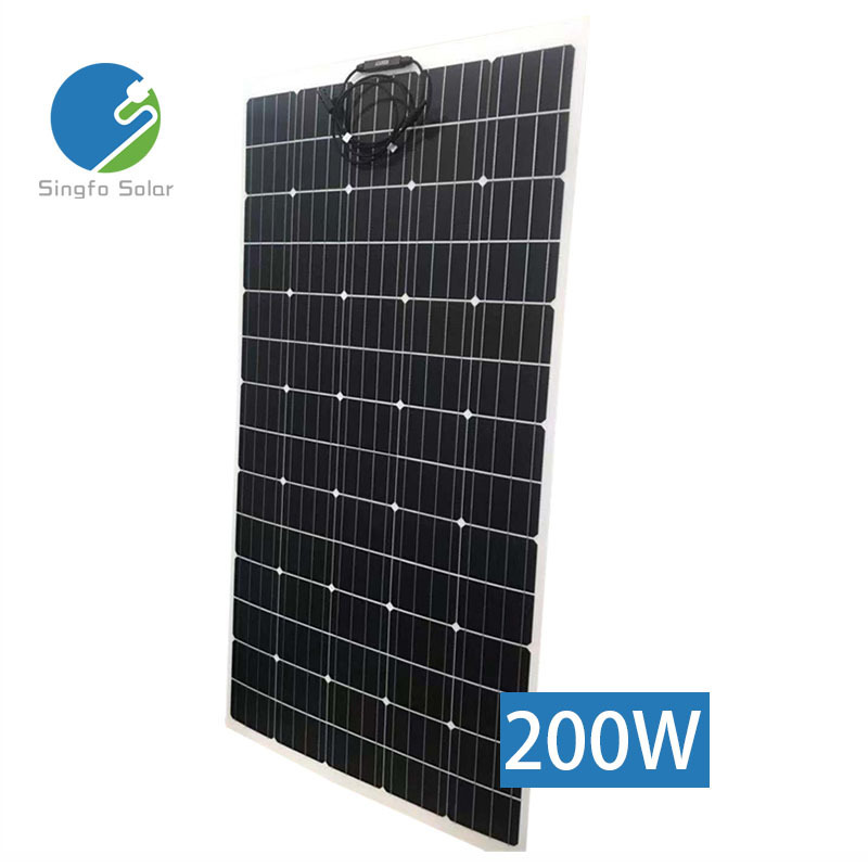 Singfo Solar Module 200 Watt PV Modules High Bend Solar Flexible Panels Solar Panel Flexible Solar Cell