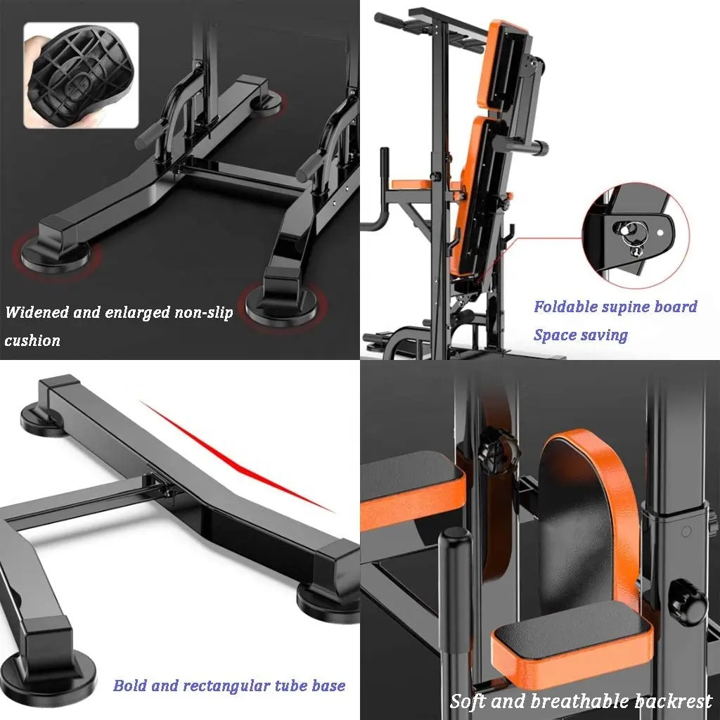 OEM Factory Horizontal Bar Power rack with Weight Bench Dip Station Tower Single Parallel Bar Fitness Equipment Pull Up Bar