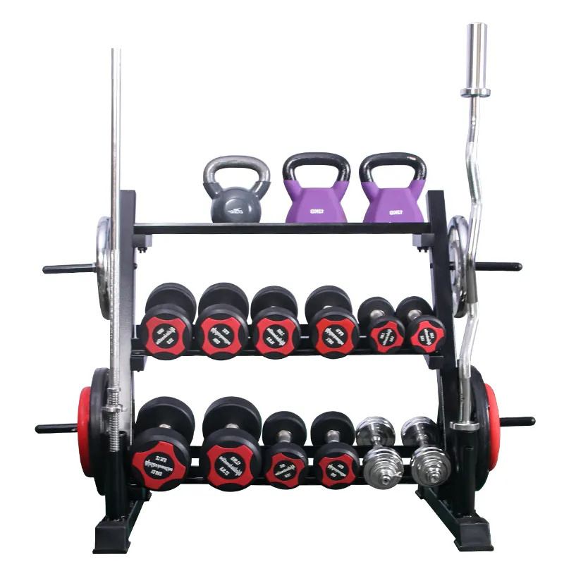 The Newest 1100LBS Dumbbell Rack 3-Tier Weight Rack for Home Gym Adjustable Weight Storage Organizer Heavy Duty Dumbbell Stand