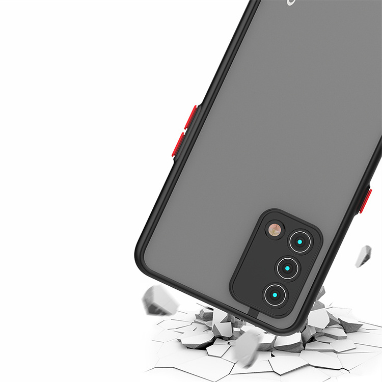 Hot Selling TPU PC Transparent Hard Matte Phone Case Smoke Case With Camera Protection For OPPO A74  Back Cover