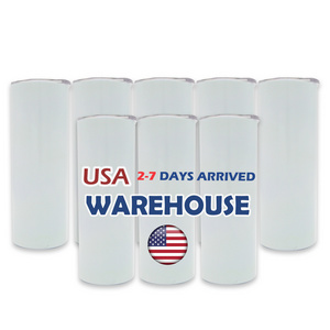 custom logowhite Sublimation blanks 20Oz 30oz Stainless Steel Double Wall skinny straight sublimation Tumbler with lid