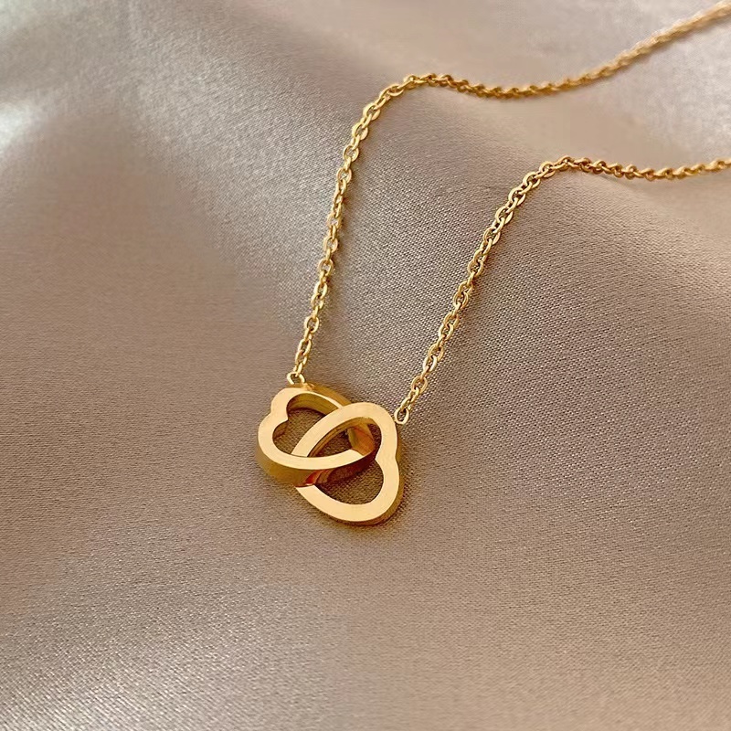 jewelry wholesale stainless steel necklace men women gold plated thin  chain necklace