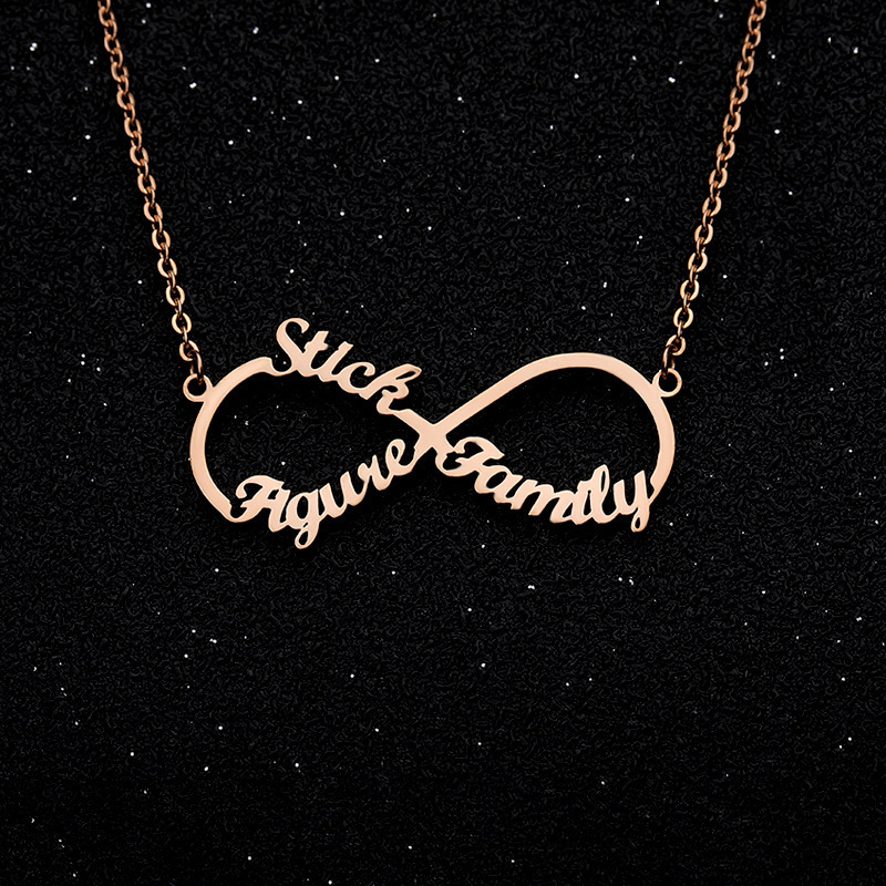 Unlimited Custom DIY Stainless Steel Name Necklace Fashionable Personalized Jewelry