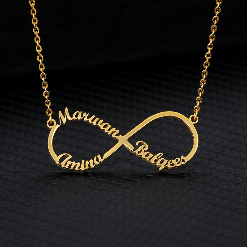 Unlimited Custom DIY Stainless Steel Name Necklace Fashionable Personalized Jewelry