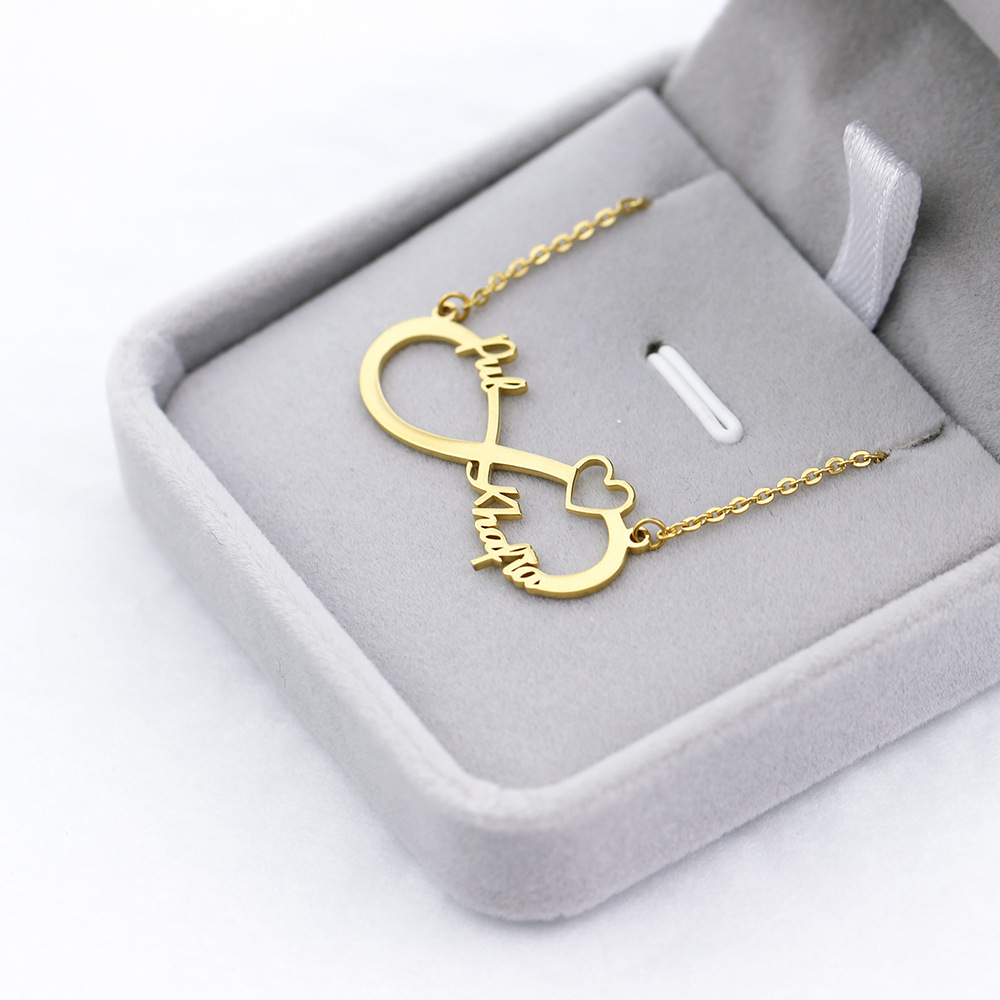 Unlimited Custom DIY Stainless Steel Name Necklace Fashionable Personalized Jewelry