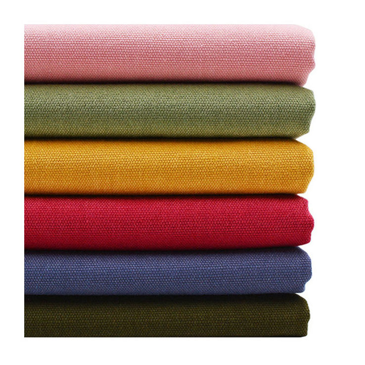 Canvas Fabric Thickened Cotton Linen Pure Color Linen Curtain Sofa Fabric Pure Cotton Old Coarse Canvas Bag Cotton Fabric