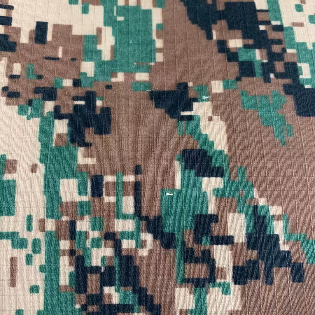 Waterproof polyester cotton multicam pattern desert digital ripstop twill tactical camo camouflage printed fabric