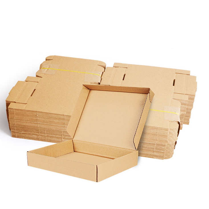 Wholesale Clothing Underwear Extra Hard Packaging Express Brown Solid Color Kraft Paper Colored Mailer Box